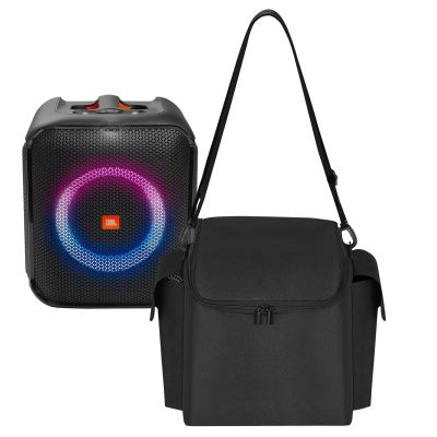 Hzycwgone Carrying Travel Case for JBL Partybox Encore Case Protective Speaker Storage Bag Compatible with JBL Partybox Encore Essential Portable Party Speaker Cover w/Shoulder Strap (Black)