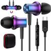 COOYA USB C Headphones Wired Earbuds for iPhone 17 16 15 Pro Max Air Purple view 1