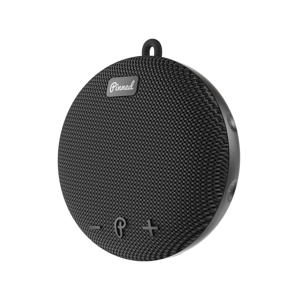 Pinned 2.0 Dart Magnetic Speaker - USB-C Rechargeable, 10+ Hour Battery, IPX7 Waterproof, Bluetooth 5.0 with Carabiner - Bluetooth Speakers - Golf Gifts for Men - Magnetic Golf Cart Speakers - Black