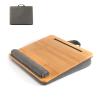 SUMISKY Lap Desk-Portable Laptop Stand with Cushion, Bamboo Platform with Phone Holder, Wrist Pad Fits up to 15.6 Inch Laptops view 1