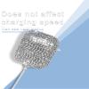 4in1 Bling for AirPod Case Diamonds Cover Set Kit, Luxurious Rhinestone PC for AirPods 2/1 Case Accessories for Women w/Cute Fur Ball Pompom Keychain/Crystal Bracelet/Lobster Clasp Keychain view 4