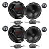 2 Pairs (Qty 4) of JVC CSDR601C 6.5" 2-Way 360 Watts Peak Power Car Audio Vehicle Component Speakers view 1