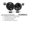 2 Pairs (Qty 4) of JVC CSDR601C 6.5" 2-Way 360 Watts Peak Power Car Audio Vehicle Component Speakers view 3