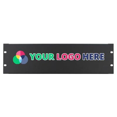 Custom Branded 3U Server Rack Blank Plate Spacer Filler Panel - Single