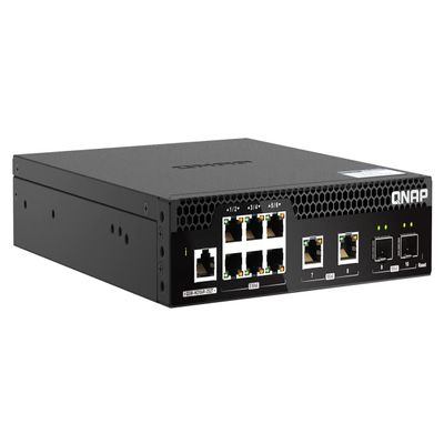 Qnap Switch QSW-M2106R-2S2T | 10 Gigabit, Managed, Rackmount incl. Rack Kit