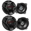 1 Pair (QTY 2) of JVC CSDR421 drvn Series 4" 2-way 220 Watt Car Speakers Bundle Combo with (QTY 2) JVC CSDR521 5.25" 2-Way Coaxial 260W Max Power Automotive Speakers view 1