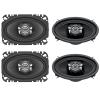 2 Pairs (Qty 4) of JVC CSV4627 DRVN V Series 4x6 140 Watts Peak Power 2-Way Coaxial Car Audio Stereo Speakers view 1