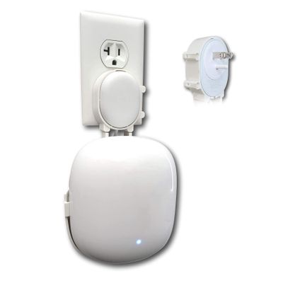 The Nest WiFi Pro Genie Wall Mount Outlet Holder Stand (1-Pack) | Lowest Profile | Open Access | No Messy Screws or Tape | Reinforced Support | Horizontal and Vertical Outlets