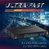 TRENDnet 10-Port Multi-Gig Web Smart PoE+ Switch, 8 x 2.5GBASE-T PoE+ Ports, 2 x 10G SFP+ Slots, Metal Housing, Managed Network Ethernet Switch, Lifetime Protection, Black, TPE-3102WS view 3