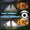 JIAXIZ Solar Security Lights Outdoor Motion Sensor, Dummy Camera Light IP66 Waterproof for Yard Garden Garage Illumination and Protection Black view 2
