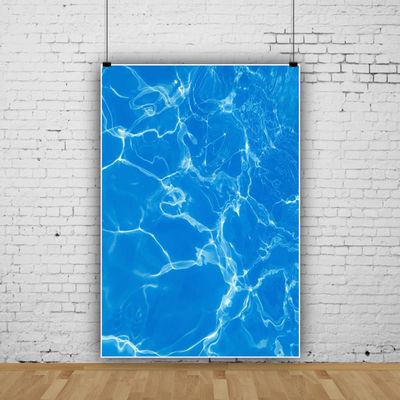 10x15ft Shining Blue Sea Water Ripple Photography Background Blue Ocean Style Summer Swimming Party Backdrop Adult Kid Baby Boy Girl Portrait Photoshoot Studio Props Video Drape Wallpaper