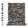 10x15ft Stone Castle Wall Photography Backdrop,Vintage Nostalgia Irregular Stone Grunge Photography Background Children Adults Portraits Shoot Amateur Video Conferencing Prop Theater Background view 2