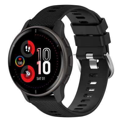 Senter 22mm Soft Rubber Replacement Band for Garmin Forerunner 255/Forerunner255 Music/Venu 2/vivoactive 4 Smart Watch