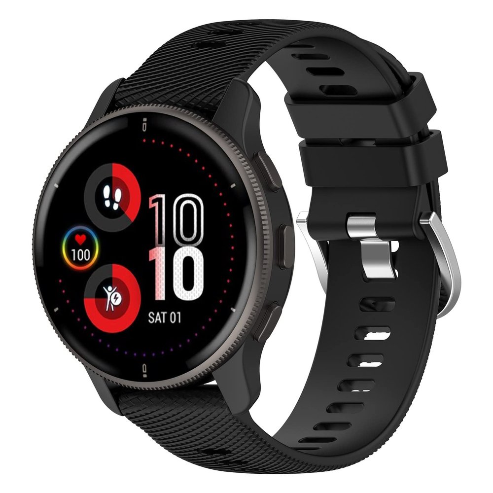 Senter 22mm Soft Rubber Replacement Band for Garmin Forerunner 255/Forerunner255 Music/Venu 2/vivoactive 4 Smart Watch