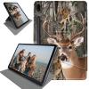 360 Degree Rotation Portable Case for Samsung Galaxy Tab S8 Plus 2022/S7 FE 2021/S7 Plus 2020 12.4 inch, Smart Standing Protective Cover with Auto Sleep/Wake, Forest Deer view 1