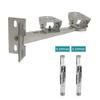 CCTV Surveillance Security Dual Camera Mounting Bracket 90 Right Angel Wall Corner Mount Bracket Pole Mount Holder with 2PCS 200mm Hoops for Double or Two Cameras Installation view 2
