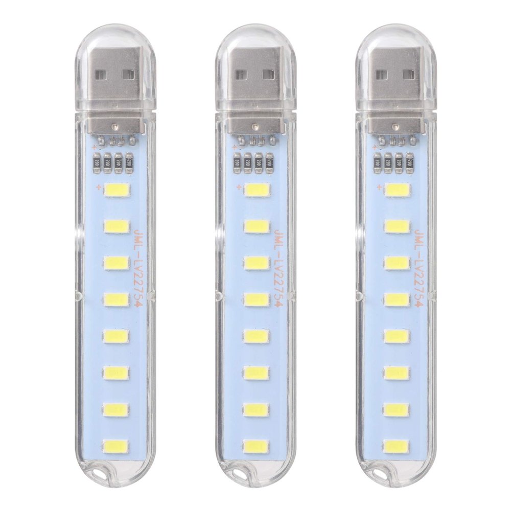 OSALADI Mini USB Lamp Car Keychain Portable Night Light Plug in LED Light 3 Pcs Portable USB Night Decorative Lamp Mini for Car Bedroom (White)