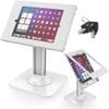 AboveTEK Anti-Theft iPad Kiosk Stand  POS iPad Security Stand & Locking Tablet Holder  Heavy Duty Base, 360 Swivel, 75 Tilt Bracket  Perfect for Retail Business (White) view 1