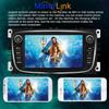 2din Car Radio 7" Touch Screen Bluetooth Multimedia player Carplay Android 9.0 built in GPS WIFI AM/FM/USB/Mirror Link with 4LED Camera compatible for Ford/Focus/S-Max view 4