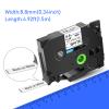 USUPERINK 6PK Compatible for Ptouch HSe-221 HSe221 HS-221 HS221 Black on White 8.8mm 0.34'' Heat Shrink Tubing for Wire Cable for PT-P950NW PT-Cube PT- P910BT Label Maker Tape view 2