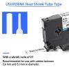 USUPERINK 6PK Compatible for Ptouch HSe-221 HSe221 HS-221 HS221 Black on White 8.8mm 0.34'' Heat Shrink Tubing for Wire Cable for PT-P950NW PT-Cube PT- P910BT Label Maker Tape view 3