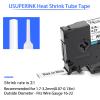 USUPERINK 5 Pack Compatible for Ptouch HSe-211 HSe211 HS-211 HS211 Black on White (5.8mm 0.23''x 1.5m 4.92ft) Heat Shrink Tube Label Tape use in PT-D400 PT-D450 PT-E300 PT-E500 H300 E550W Label Maker view 2