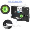 USUPERINK 20PK Compatible for Ptouch HSe-231 HSe231 HS-231 HS231 Black on White 11.7mm 0.46'' Heat Shrink Tubing for Wire Cable for PT340 PT330 PT350 PT520 PT530 PT540 Label Maker Tape view 3