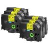 USUPERINK 6PK Compatible for Brother P-Touch HSe-651 HSe651 HS-651 HS651 Black on Yellow 23.6mm 0.92'' Heat Shrink Tubing for Wire Cable for PT2730 PT2730VP PT7500 PT7600 Label Maker Tape view 1