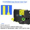 USUPERINK 6PK Compatible for Brother P-Touch HSe-651 HSe651 HS-651 HS651 Black on Yellow 23.6mm 0.92'' Heat Shrink Tubing for Wire Cable for PT2730 PT2730VP PT7500 PT7600 Label Maker Tape view 2