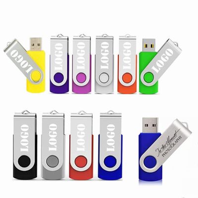 10 Pack USB Flash Drive 4GB Free Custom Personalized Logo, Custom Name USB 2.0 Metal Pendrive, USB Thumb Drive Memory Stick Customize Logo for Company Ads Wedding Gift Photography Vedio (10PCS 4GB)