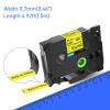 USUPERINK 40PK Compatible for Ptouch HSe-631 HSe631 HS-631 HS631 Black on Yellow 11.7mm 0.46'' Heat Shrink Tubing for Wire Cable for PT2410 PT2430PC PT2500pc PT2600 Label Maker Tape view 4