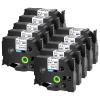 USUPERINK 10PK Compatible for Ptouch HSe-241 HSe241 HS-241 HS241 Black on White 17.7mm 0.69'' Heat Shrink Tubing for Wire Cable for PT9200dx PT9400 PT9500pc PT9600 Label Maker Tape view 1