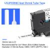 USUPERINK 50PK Compatible for Ptouch HSe-231 HSe231 HS-231 HS231 Black on White 11.7mm 0.46'' Heat Shrink Tubing for Wire Cable for PT1830VP PT1880 PT1900 PT1910 PT1950 Label Maker Tape view 2