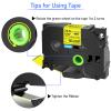 USUPERINK 40PK Compatible for Brother P-Touch HSe-651 HSe651 HS-651 HS651 Black on Yellow 23.6mm 0.92'' Heat Shrink Tubing for Wire Cable for PT2200 PT2210 PT2300 PT2310 Label Maker Tape view 3