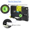 USUPERINK 6PK Compatible for Ptouch HSe-611 HSe611 HS-611 HS611 Black on Yellow 5.8mm 0.23'' Heat Shrink Tubing for Wire Cable for PT-P950NW PT-Cube PT- P910BT Label Maker Tape view 3