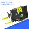 USUPERINK 6PK Compatible for Ptouch HSe-611 HSe611 HS-611 HS611 Black on Yellow 5.8mm 0.23'' Heat Shrink Tubing for Wire Cable for PT-P950NW PT-Cube PT- P910BT Label Maker Tape view 4