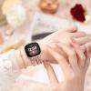 MOFREE Bracelet Compatible with Fitbit Versa 3/Versa 4/ Sense/Sense 2 Bands for Women, Handmade Fashion Elastic Beadeds Arrows Strap Replacement (Rose Gold) view 4