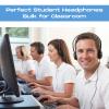 Yunsailing 30 Pack Bulk Over Ear Headphones Set On Ear Headsets Earphones with Adjustable Headband and 3.5mm Plug for Group Learning, Computer Lab, Library, Online Lesson (Black) view 4