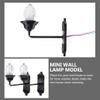 Yardwe Miniature Scene Lights - Vintage DIY 1:12 Scale LED Wall Sconces, 5pcs Set, Outdoor & Indoor Use view 3
