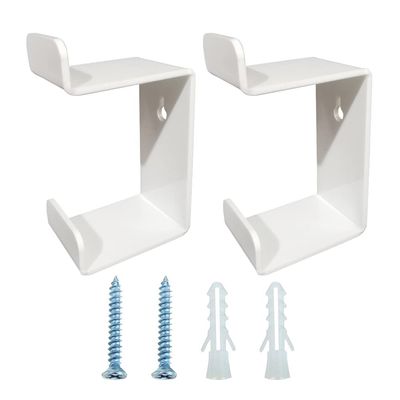 2 Pieces Headphone Hanger Headphone Hook Headset Holders Headphone Wall Mount with Screws Headset Acrylic Holder Mount for General Purpose Game Headphones Accessories (White)