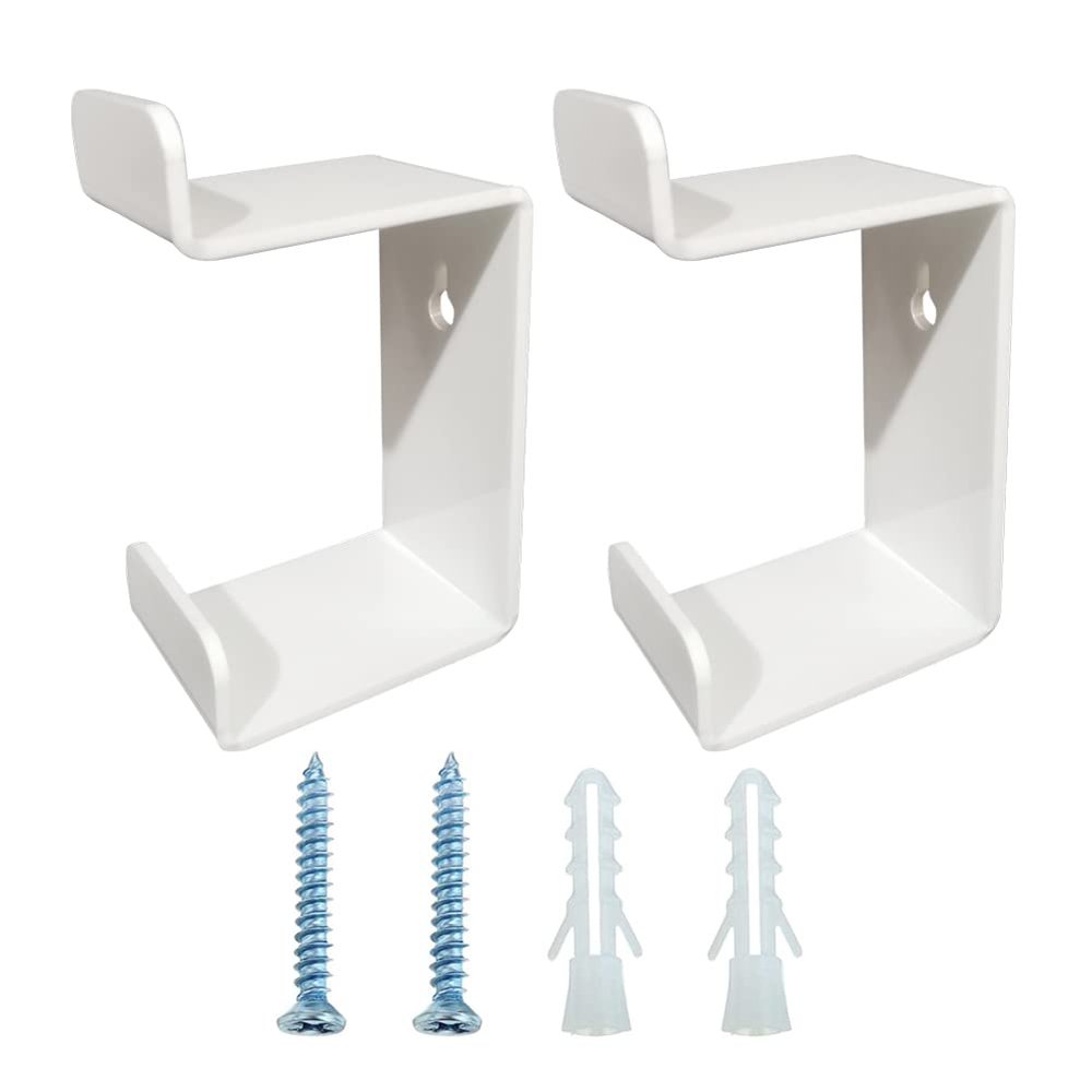 2 Pieces Headphone Hanger Headphone Hook Headset Holders Headphone Wall Mount with Screws Headset Acrylic Holder Mount for General Purpose Game Headphones Accessories (White)