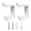 2 Pieces Headphone Hanger Headphone Hook Headset Holders Headphone Wall Mount with Screws Headset Acrylic Holder Mount for General Purpose Game Headphones Accessories (White) view 1