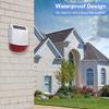 Solar Strobe Alarm Light 120db Sound Security Siren Light IP67 Waterproof for Home,Farm,Apartment Villa,Yard(Work with YISEELE WiFi Alarm System) view 4