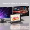 j5create USB C Dual 4K 60Hz Display Docking Station (12-in-1), Built-in M.2 SSD Slot + USB Type C to 4K@60Hz HDMI Cable view 3
