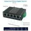 Industrial Gigabit Ethernet PoE+ Switch 5-Port 10/100/1000BASE-T Auto-MDI/MDI-X Half/Full Duplex Compact 30W PoE+ Ethernet Switch 12~48VDC Wide Range Power Input view 2
