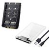 ChenYang M.2 NGFF SATA SSD 2 in 1 Combo JBOD Adapter with 2.5" USB C Hard Drive Enclosure view 1