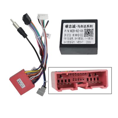Strpump 16PINs Compatible for Mazda 3 5 6 CX-7 Car Radio Stereo Power Harness Cable Wire Loom with Can Bus Decoder Radio Antenna Adapter