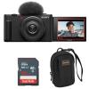 ZV-1F Vlogging Camera, Black, Bundle with SanDisk Extreme 32GB SD Card, Camera Bag for Point and Shoot Camera and Accessories, Complete Sony Digital Vlog Camera Kit (3 Items) view 1