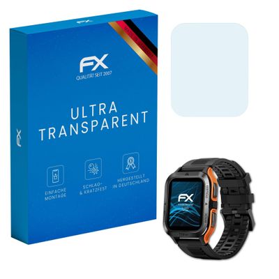 atFoliX Screen Protection Film compatible with Kospet Tank M2 Screen Protector, ultra-clear FX Protective Film (3X)
