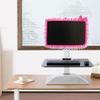 23"-26" Lovely Cute Computer Monitor Cover with Elastic Pen Pocket Bow-knot Laptop TV LCD Screen Monitor Decoration Dust Cover Protector, Pink view 3